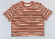 Women's Junior's Volcom Striped XS Crop Pocket T-shirt