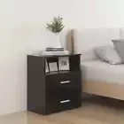 Wooden Bedside Table Drawers Storage Side Shelf Lamp Cabinet Bedroom Nightstand