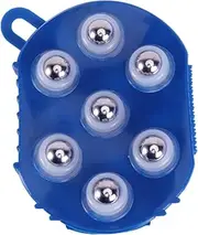 Healvian Whole Body Massager Scalp Massager Brush Portable Massager Deep Tissue Massage Roller Glove for Body Brush Palm Shaped Hand Massage Manual Blue Gloves Massage Brush Massage Ball