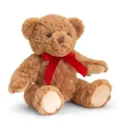 KEEL KEELECO RECYCLED PLUSH BEAR 20CM STITCHED EYES AND NOSE