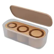 3 Grid Silicon Ice Cube Tray with Lid