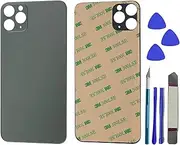 13 Pro Back Glass Replacement for iPhone 13 pro Rear Back Glass Panel Replacement with Pre-Installed Camera Lens + Tools (Green)