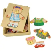 Bigjigs Toys Mrs Bear Dress Up Puzzle with Storage Box