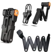 Folding Bike Lock Anti-Theft Foldable Bicycle Lock 4-Digit Combination Bike Lock