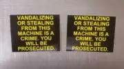 (2) Vending Pepsi Coke Drink Snack Machine "Vandalizing Stealing" Decal Sticker