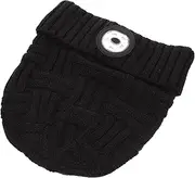 [OATIPHO] 1Set LED Knitted Hat with Detachable Headlamp Warm Sports Hat for Outdoor Cycling and Running Windproof and Lightweight Beanie Present for Family and Friends Black
