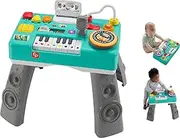 Fisher-Price Learning Fun DJ Game Table - Musical Learning Toy with 3 Piano Play Modes, Lights, Version English Reduced Packaging, HTK83
