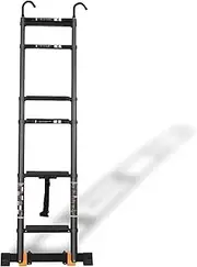 Telescopic Ladder Telescopic Ladders Multi-Purpose Extendable Ladder Telescopic Ladder Telescoping Ladder for 5m/4m/3m/2m Loft Roof Attic Household Use, Aluminum Black Extension Telescopic L