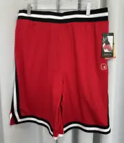 AND1 Men’s Basketball Gym Running Shorts Red W/ Blk & White Trim ~ Large ~ NWT
