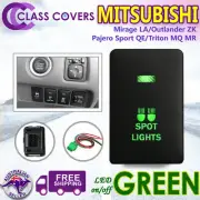 Push Switch SPOT LIGHTS for Mitsubishi Pajero Outlander Triton MQ MR LED GREEN (for: Mitsubishi)