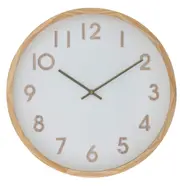 Amalfi Leonard Wall Clock Natural/White 41.5x41.5x5.5cm