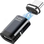 HanCenDa 140W Magnetic USB C Adapter, 180 Degree Type C 40Gbps With 8K@60Hz Video Display for Thunderboard 4/3 MacBook Pro/Air/ROG Ally/Steam Deck/PS5 PSVR2
