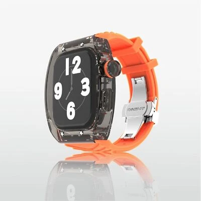 RM MOD Kit Case & Luxury Strap For Apple Watch Series 9 8 7 6 5 SE 2 44mm / 45mm