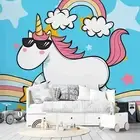 3D Fashion Unicorn Wallpaper Wall Mural Removable Self-adhesive 40