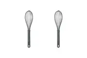 2x Zyliss Balloon Whisk Silicone Nylon Kitchen Cooking Utensil 30cm Large Grey