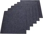 Mipcase 10pcs Interlocking Carpet Tiles for Floor Thick Durable Area Rugs Soft Non Slip Play Mat for Climbing Modern Deep Grey Design Easy to Clean and Maintain