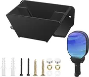 Cosmos Pickleball Paddle Rack Pickleball Racket Wall Mount Stand 2-Paddle Acrylic Display Holder Pickleball Paddle Storage Rack for Two Pickleball Rackets or Table Tennis Rackets