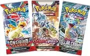 Pokemon Cards Booster Pack Gift Bundle | 3 Booster Packs | Assorted Sets from Sword and Shield & Scarlet and Violet | Perfect Pokémon Gift Set (3 Assorted Booster Packs)
