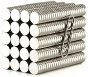eokoaiee 80pcs 8x2mm Industry Science Office Magnet DIY Art Building Scientific Magnetic Disc Craft Decorative Fridge Magnets