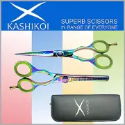 5.5" Professional Barber Hair Scissors & Shears Titanium Multi Color By Kashikoi