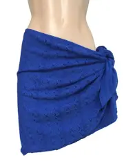 BNWT Womens Size 22 - 24 Autograph Cobalt Crochet Look Sarong Skirt Wrap RRP $40