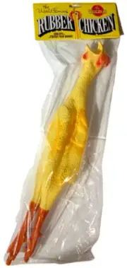Jumbo ORIGINAL FAKE RUBBER CHICKEN Yellow Bird Toy Magic Clown Prop Funny Joke