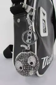 New big silver bird metal key chain wallet charm big angry boom rhinestones hot