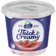 Dairy Farmers Thick & Creamy Strawberry Yoghurt 600g