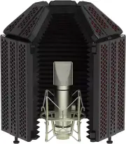 XTUGA Recording Microphone Isolation Shield with Pop Filter,High Density Abso...