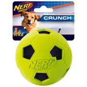 Nerf Crunch Soccer Ball Dog Toy - 3in / Green