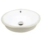 Nantucket Sinks Oval Undermount Ceramic Sink In White UM-16CW