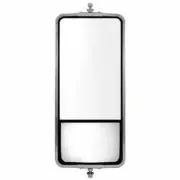 7 X 16 Inch Stainless Steel West Coast Heated Mirror With Convex Lower Mirror