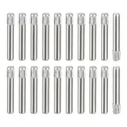 2x14mm 304 Stainless Steel Dowel Pins, 50Pcs Knurled Head Flat End Dowel Pin