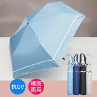 在飛比找PChome24h購物優惠-【Waterfront】日本波浪刺繡抗UV三折傘(顏色隨機)