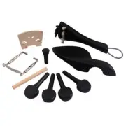 4/4 Violin Fiddle Parts Tuning Pegs with Chinrest Endpin Tailpiece Bridge