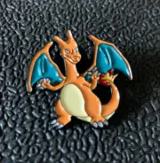 Pokemon Collectible *NEW* Enamel Pin - Black Back - Rubber Clutch - Charizard