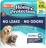 Hartz Home Protection Mountain Fresh Scent Odor Eliminating XX-Large Dog Pads, 20 Count