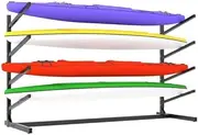 IKIMI Freestanding Kayak Storage Rack with Wheels,Heavy Duty Adjustable Stand for Indoor & Outdoor Use, Storage Rack for Kayak, Canoe, Surfboard and Paddleboard
