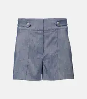 [Veronica Beard] Veronica Beard Runo high-rise linen-blend shorts AU 16 blue
