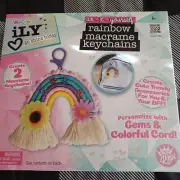 We Cool ILY Do-it-Yourself Rainbow Macrame Keychains
