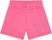 GUESS Girls' Eco French Terry Shorts, Scared Pink