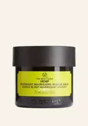 BODY SHOP "HEMP" OVERNIGHT NOURISHING RESCUE MASK - NEW - 75ML - RRP $39