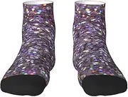 [JBYJBX] Sequin Pattern Print Adult Socks Womens Mens Workout Thermal Cozy All-Season Gift Holiday Articles Use