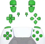 eXtremeRate Replacement D-pad R1 L1 R2 L2 Triggers Share Options Face Buttons for ps5 Controller BDM-010, Green Full Set Buttons Repair Kits with Tools for ps5 Controller