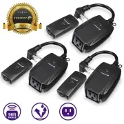 3x Waterproof Outdoor Lights Wireless Remote Control Outlet Power Switch Plug In