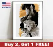 Riding Bean Poster 18" x 24" Print 80s Anime Retro Wall Art Bandit 2