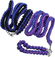 FIXOSHEE Camping Essential Dog Tie Out Leash 2 Pack Nylon Dog Chain 8-ply Rope Blue Purple
