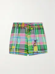 [AZ FACTORY] AZ FACTORY - Chromatic Love Printed Silk Shorts - Green - FR 36 FR 36 Green