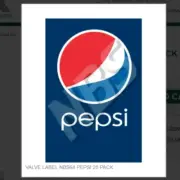 VALVE LABEL NBS64 PEPSI 25 PACK # VI01641331