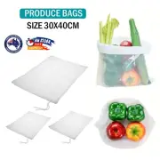 Reusable Produce Bag Drawstring Fruit Vegetable Grocery Food Storage Mesh Net